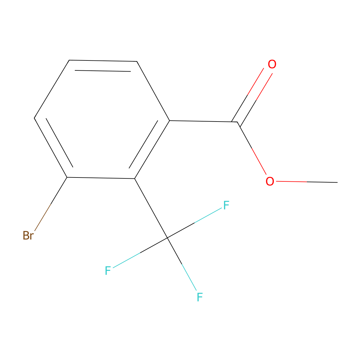 Methyl 3-bromo-2-(trifluoromethyl)benzoate molecular structure, CAS 1214323-47-3