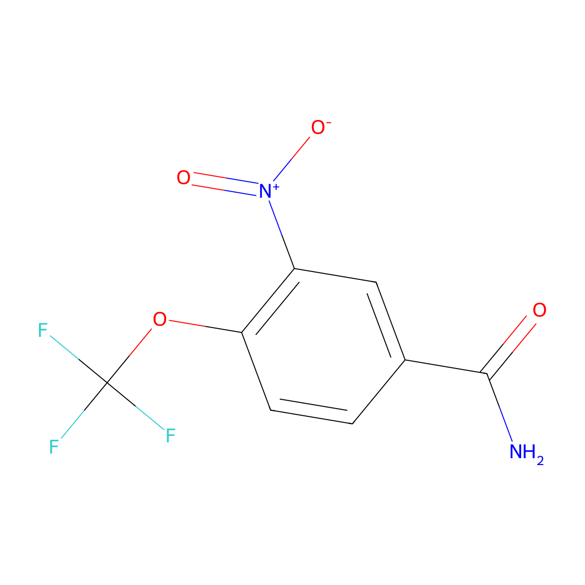 3-Nitro-4-(trifluoromethoxy)benzamide molecular structure, CAS 1214323-50-8