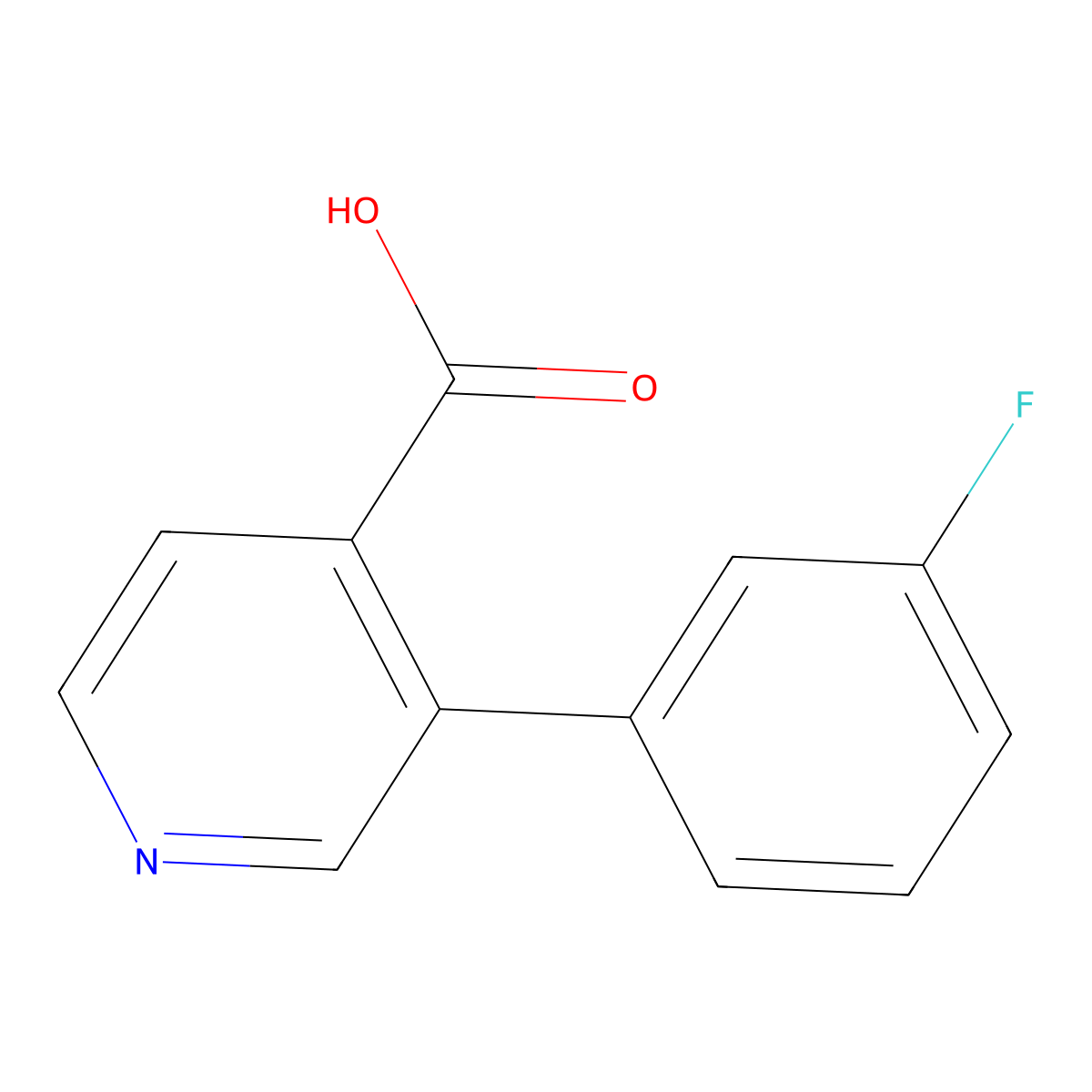 3-(3-Fluorophenyl)pyridine-4-carboxylic acid molecular structure, CAS 1214323-52-0