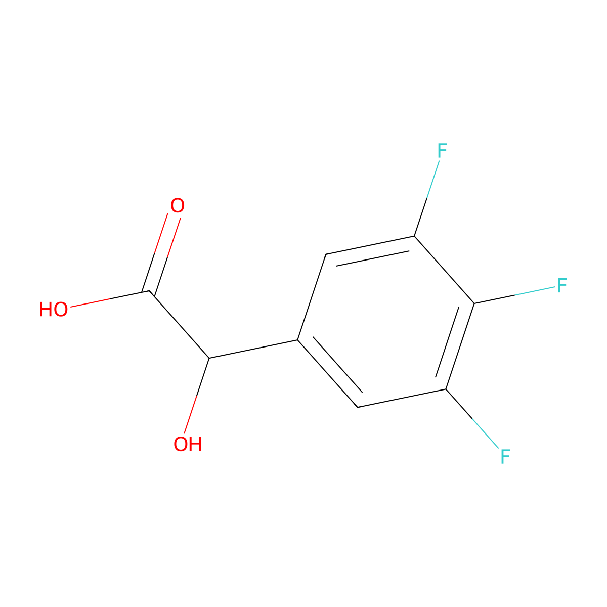 3,4,5-Trifluoromandelic acid molecular structure, CAS 1214323-60-0