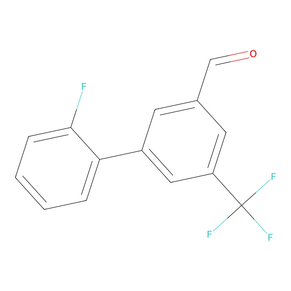2'-Fluoro-3-(trifluoromethyl)biphenyl-5-carboxaldehyde molecular structure, CAS 1214323-61-1