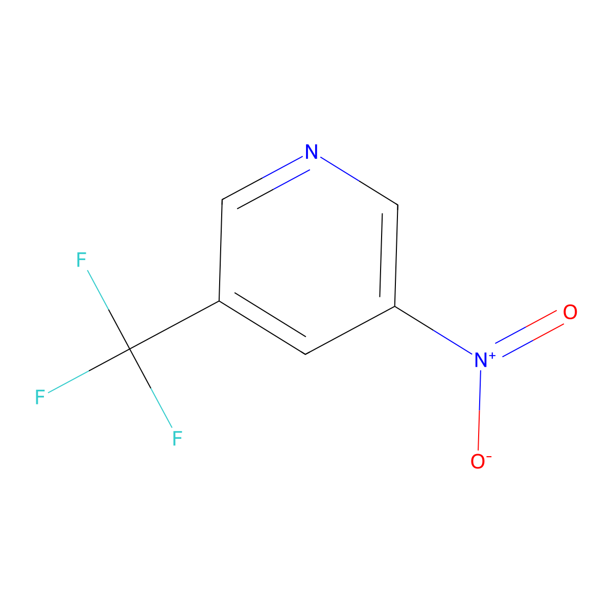 3-Nitro-5-(trifluoromethyl)pyridine molecular structure, CAS 1214323-87-1