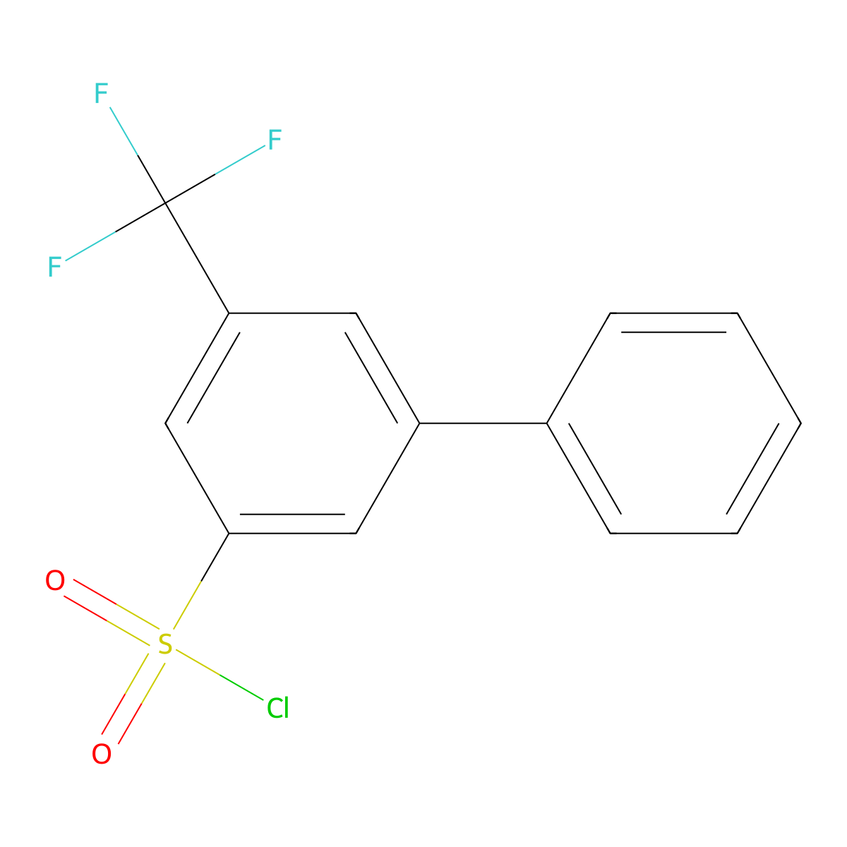 3-(Trifluoromethyl)biphenyl-5-sulfonyl chloride molecular structure, CAS 1214324-24-9