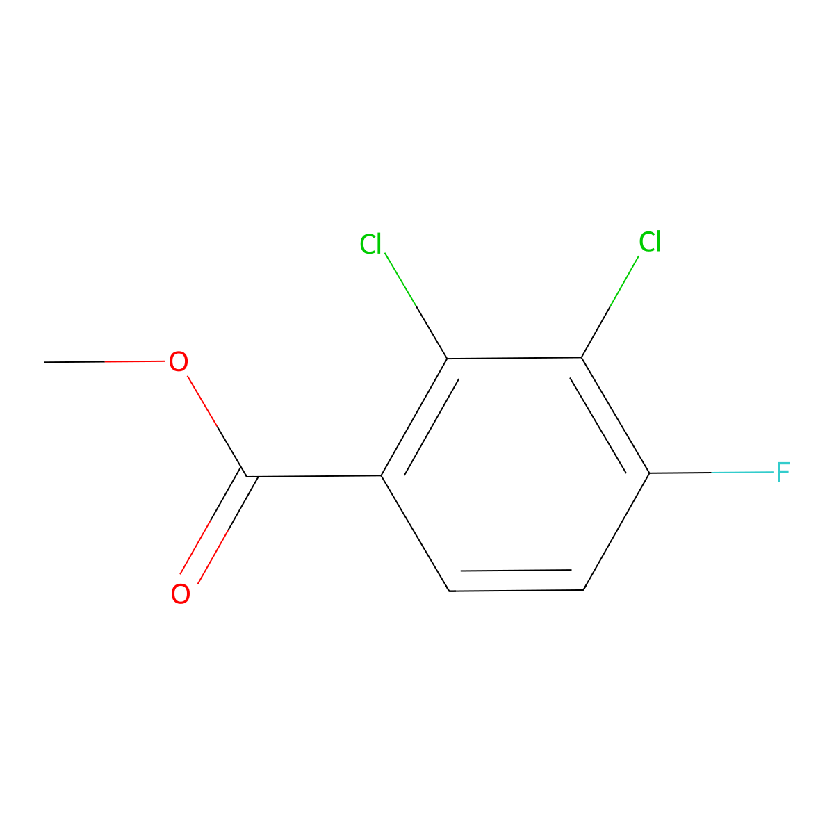 Methyl 2,3-dichloro-4-fluorobenzoate molecular structure, CAS 1214324-39-6