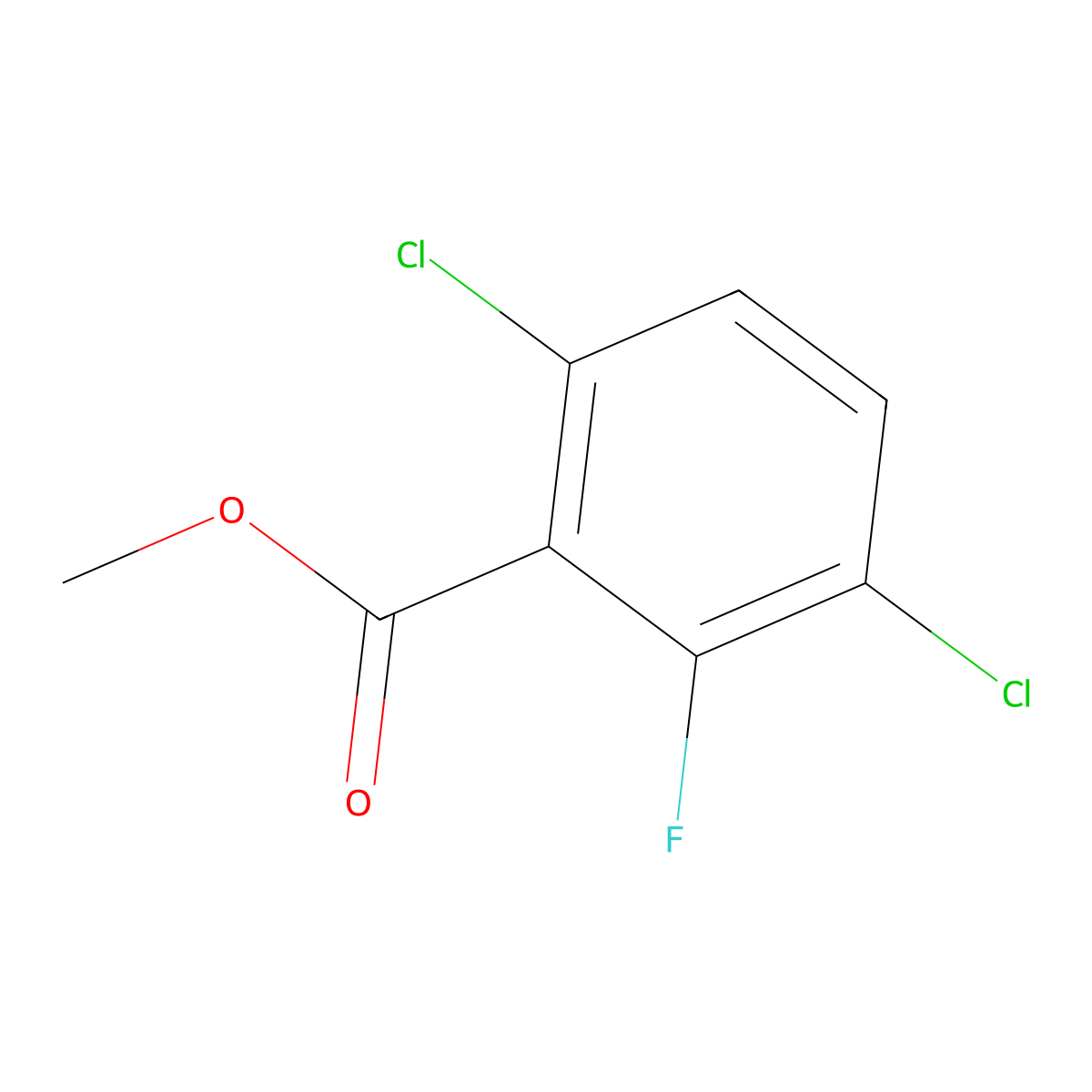 Methyl 3,6-dichloro-2-fluorobenzoate molecular structure, CAS 1214324-43-2