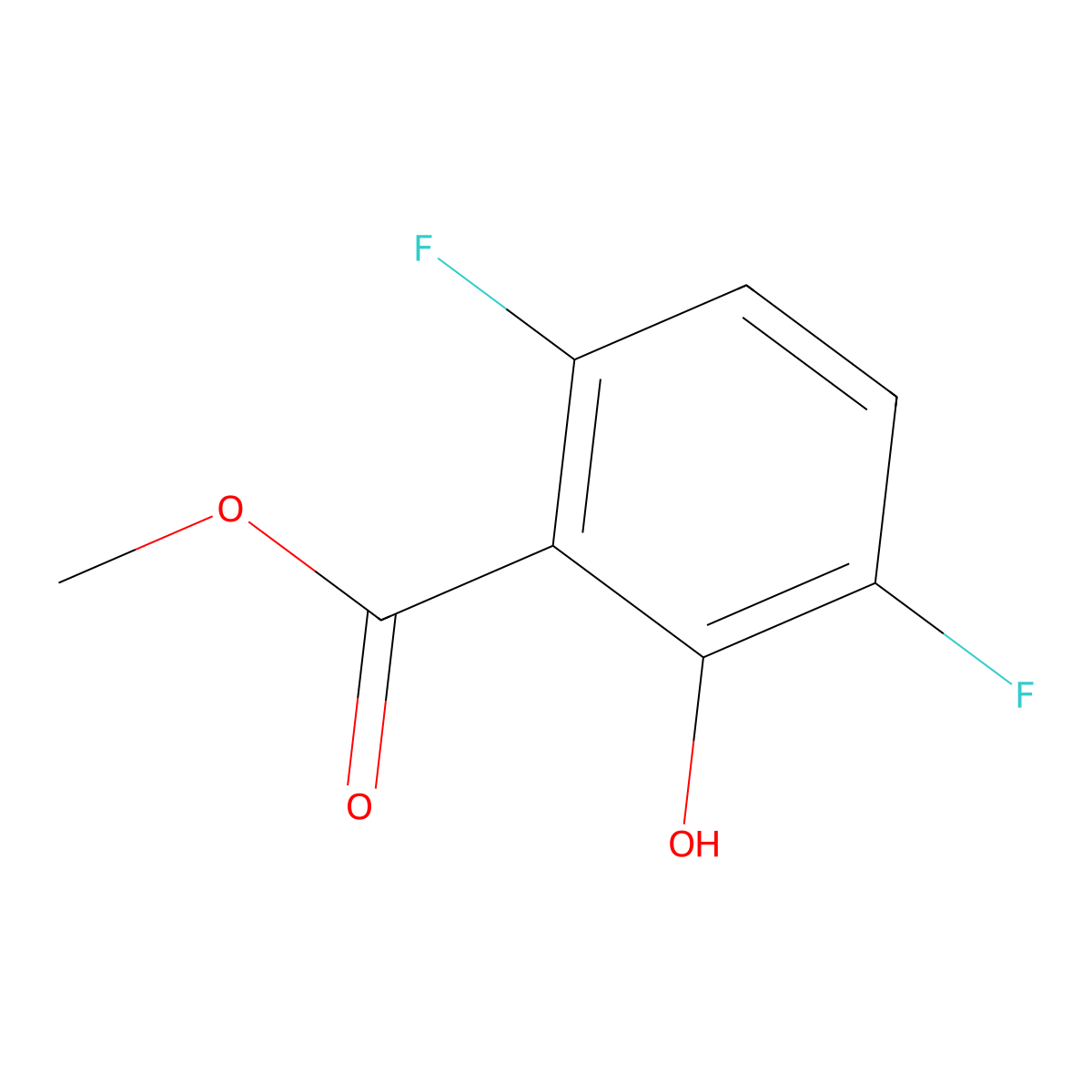 Methyl 3,6-difluoro-2-hydroxybenzoate molecular structure, CAS 1214324-50-1