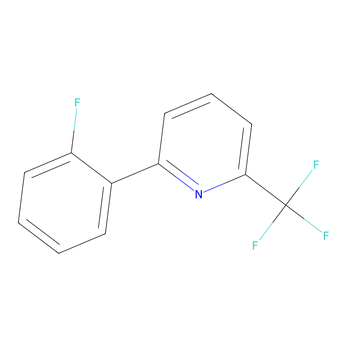 2-(2-Fluorophenyl)-6-(trifluoromethyl)pyridine molecular structure, CAS 1214324-51-2
