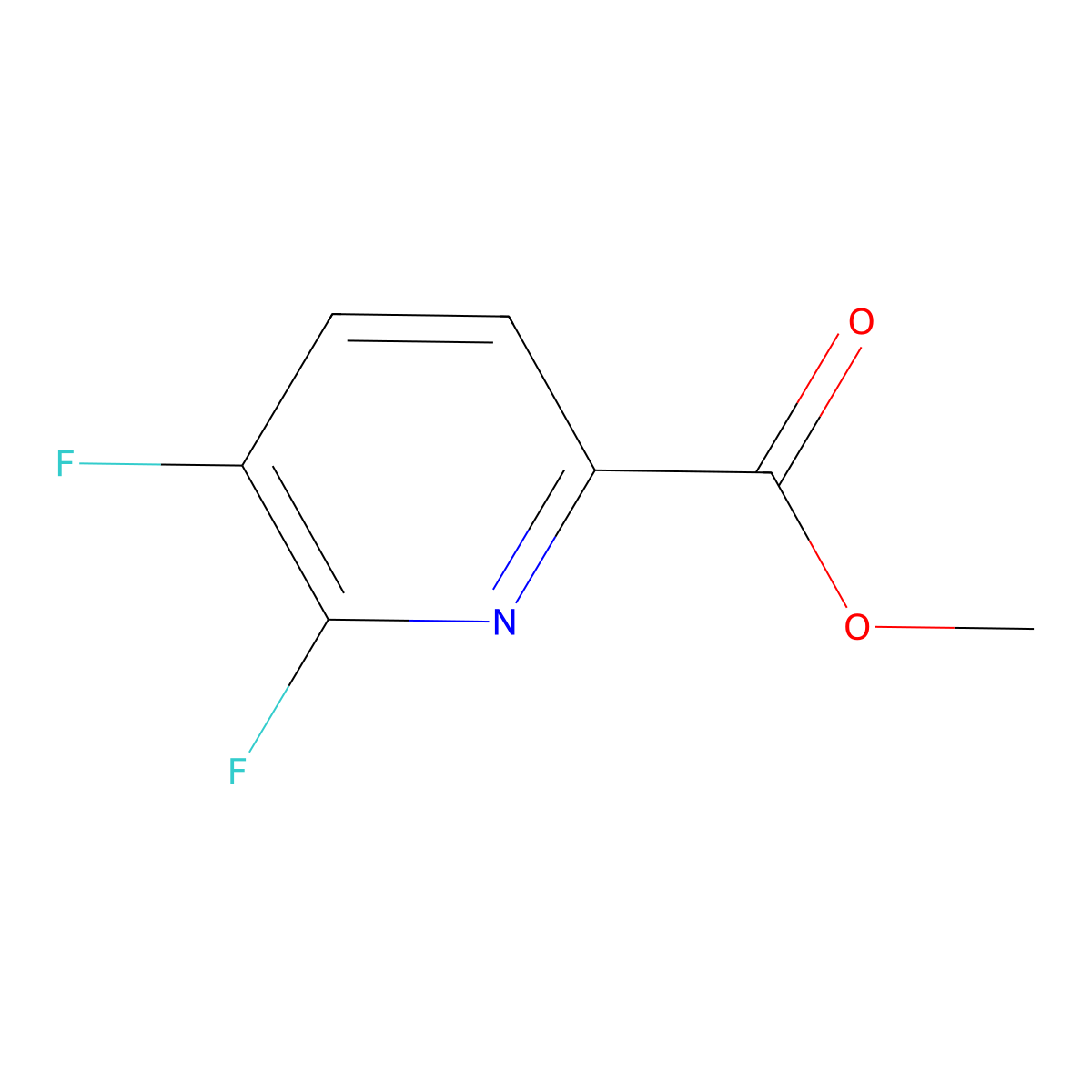 Methyl 5,6-difluoropicolinate molecular structure, CAS 1214324-54-5