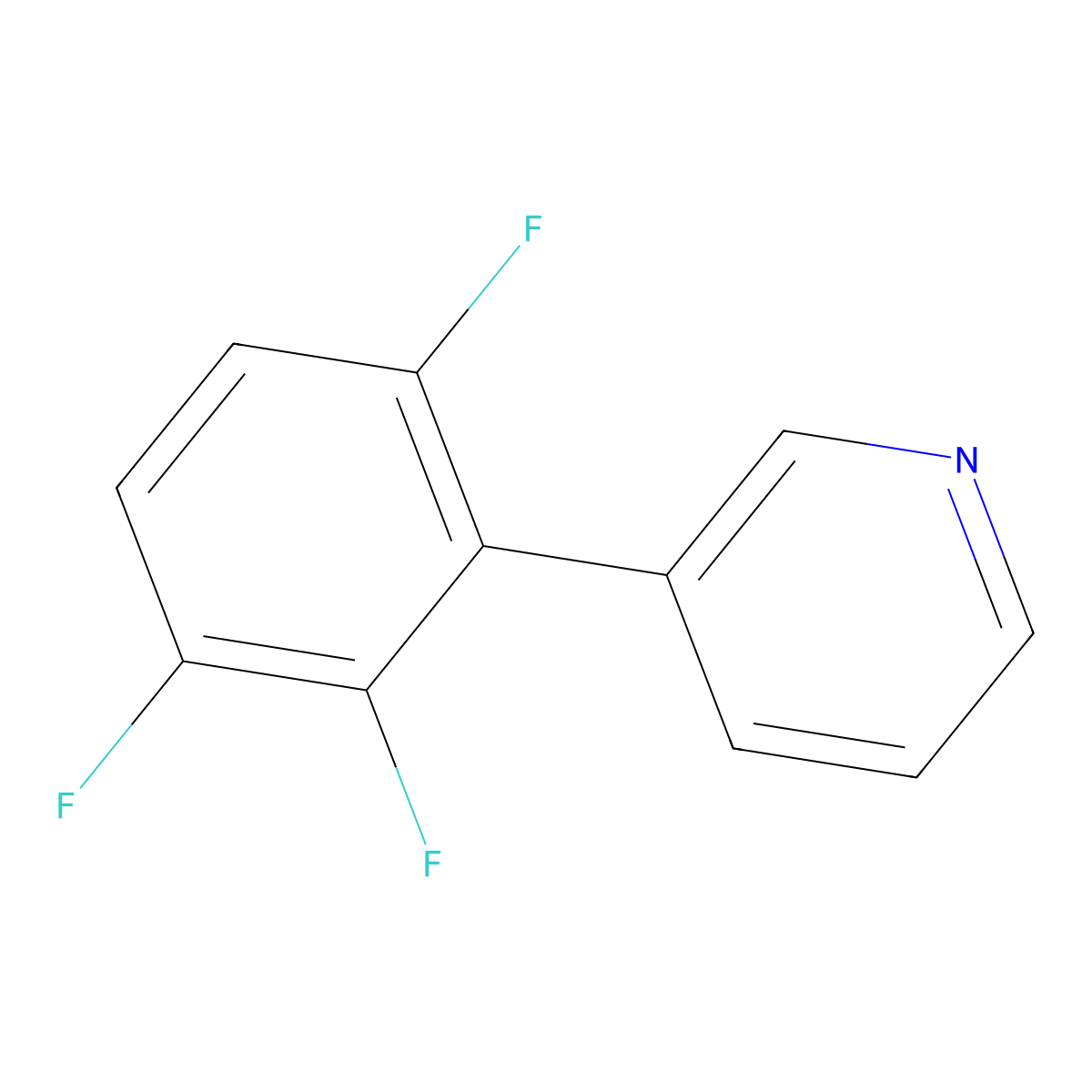 3-(2,3,6-Trifluorophenyl)pyridine molecular structure, CAS 1214324-55-6