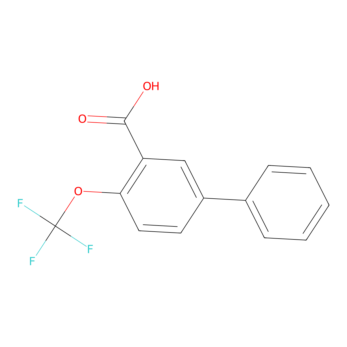 5-Phenyl-2-(trifluoromethoxy)benzoic acid molecular structure, CAS 1214324-57-8