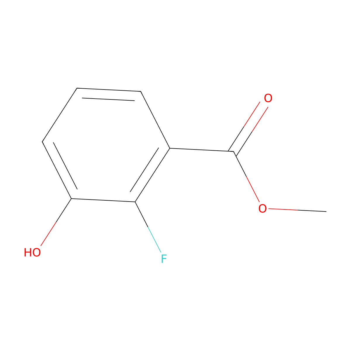 Methyl 2-fluoro-3-hydroxybenzoate molecular structure, CAS 1214324-64-7