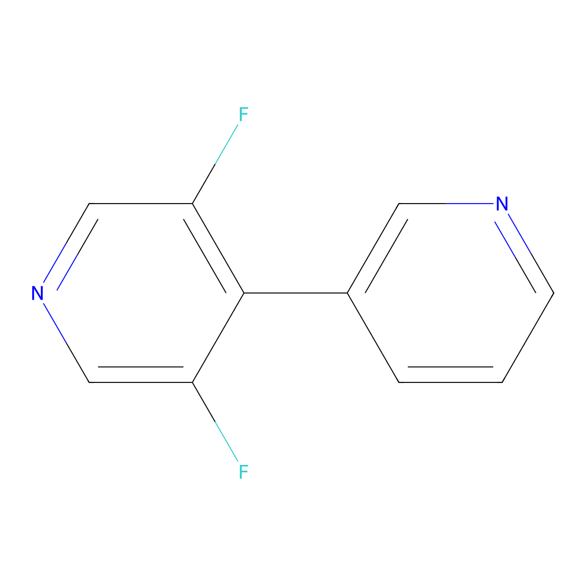 3,5-Difluoro-4-(pyridin-3-yl)pyridine molecular structure, CAS 1214324-84-1