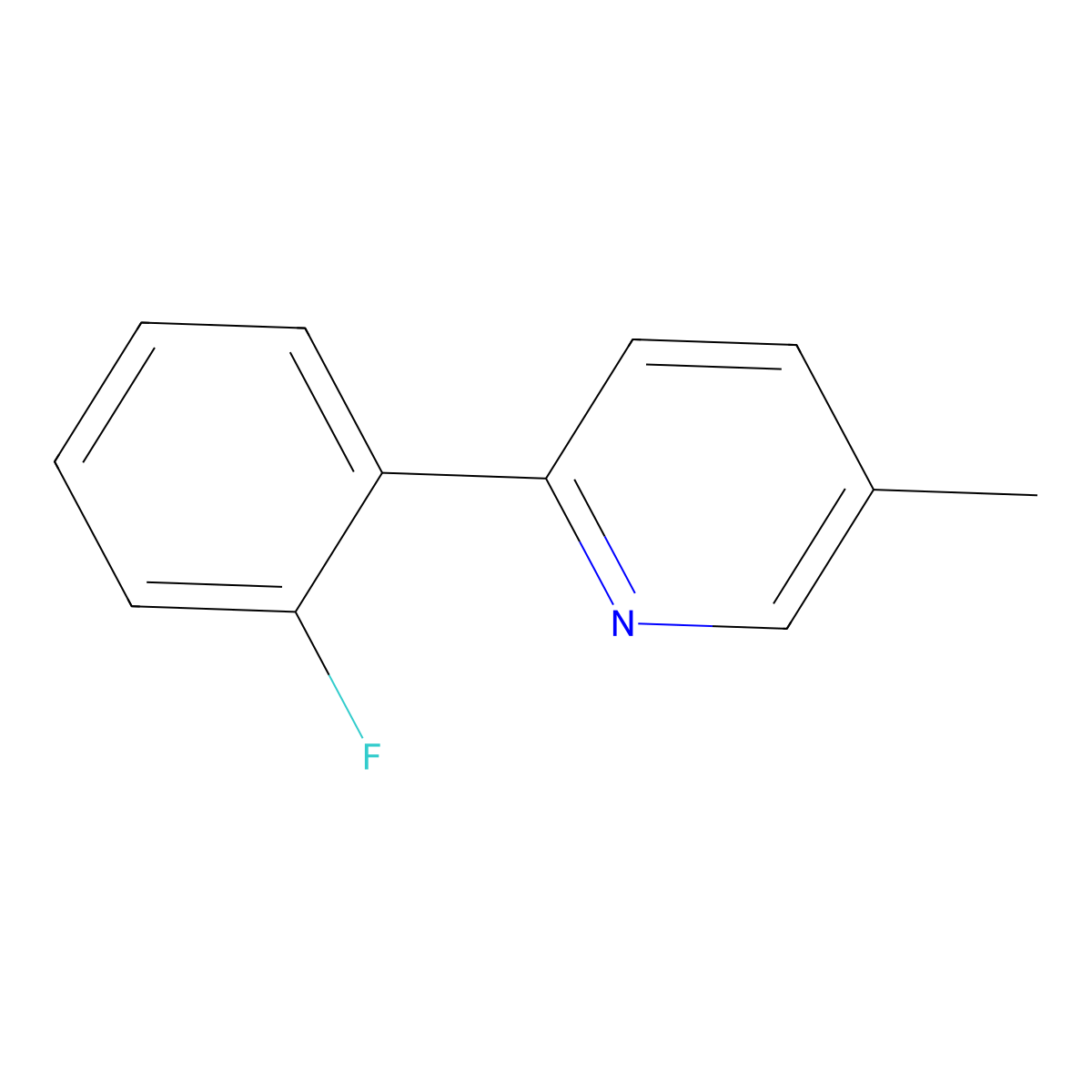 2-(2-Fluorophenyl)-5-methylpyridine molecular structure, CAS 1214324-88-5