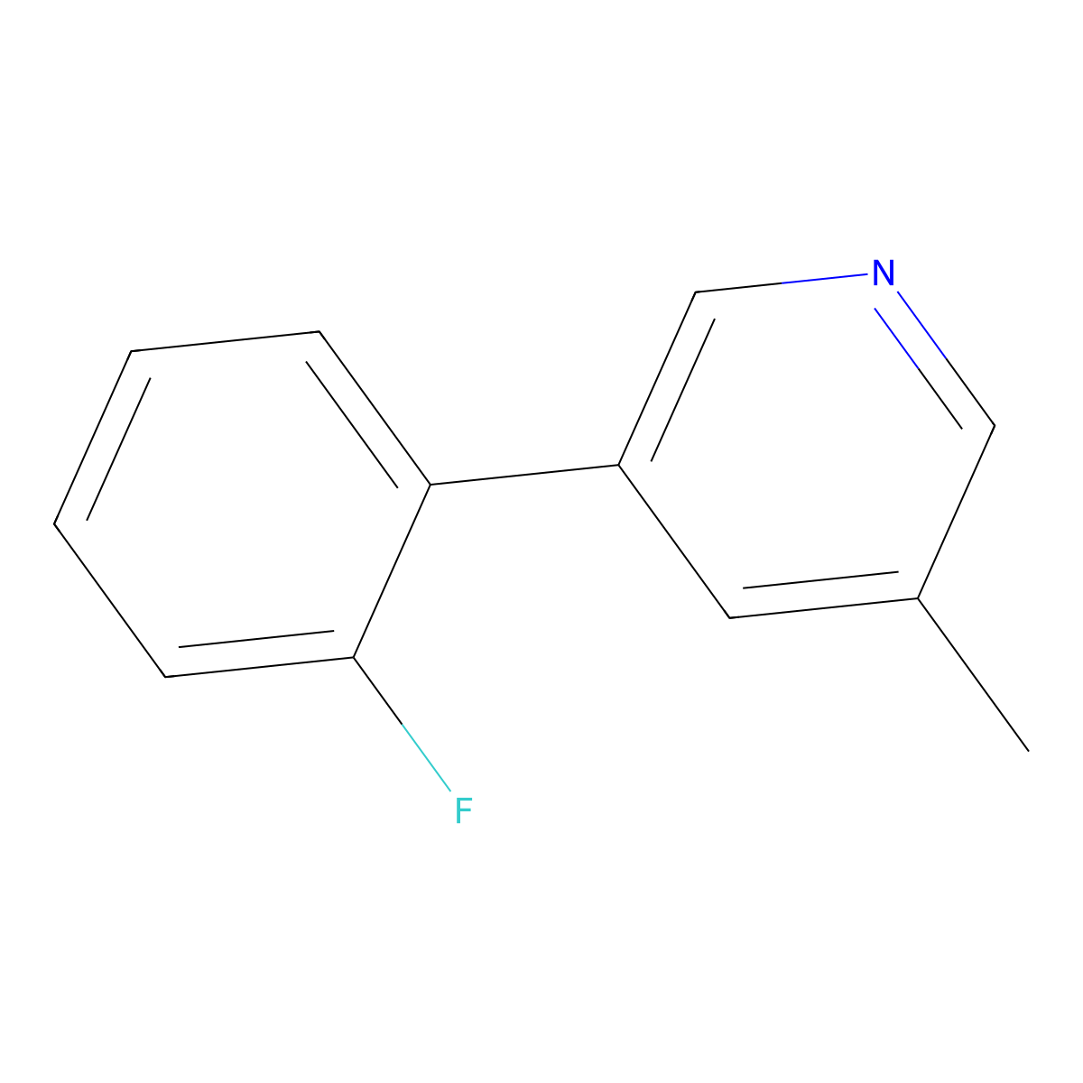 3-(2-Fluorophenyl)-5-methylpyridine molecular structure, CAS 1214324-92-1