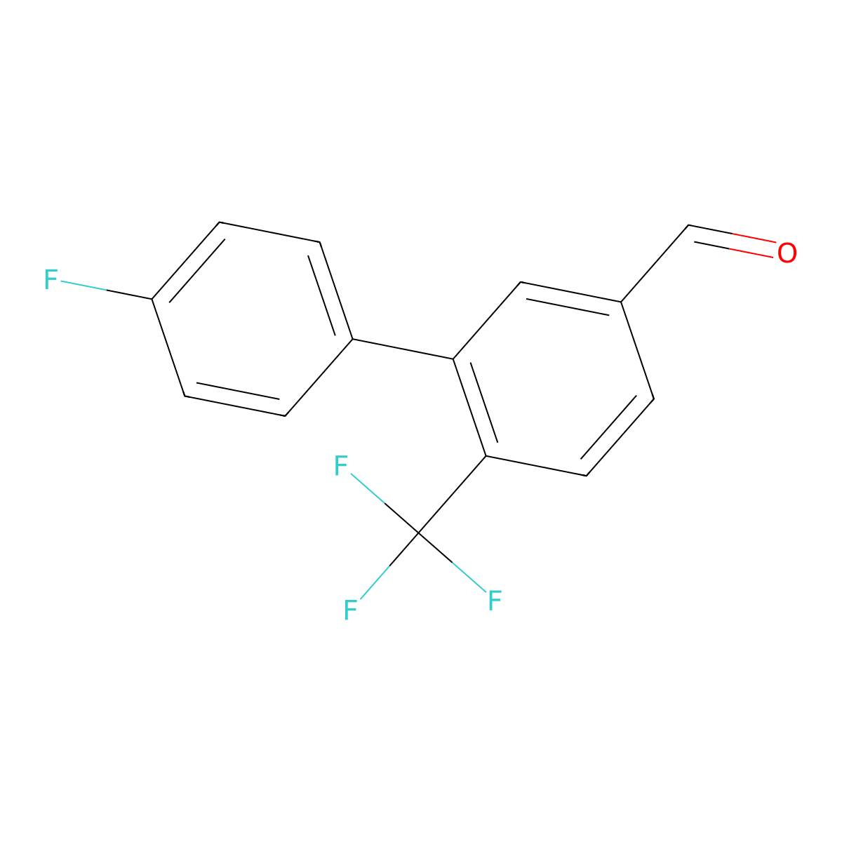 4'-Fluoro-6-(trifluoromethyl)-[1,1'-biphenyl]-3-carbaldehyde molecular structure, CAS 1214325-20-8