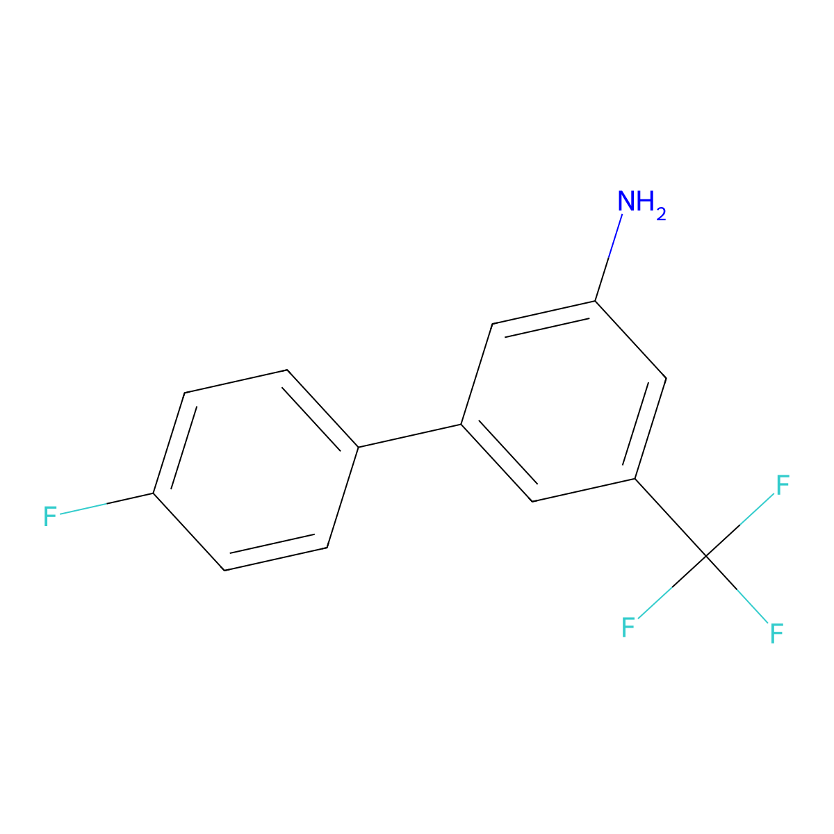4'-Fluoro-5-(trifluoromethyl)-[1,1'-biphenyl]-3-amine molecular structure, CAS 1214325-31-1