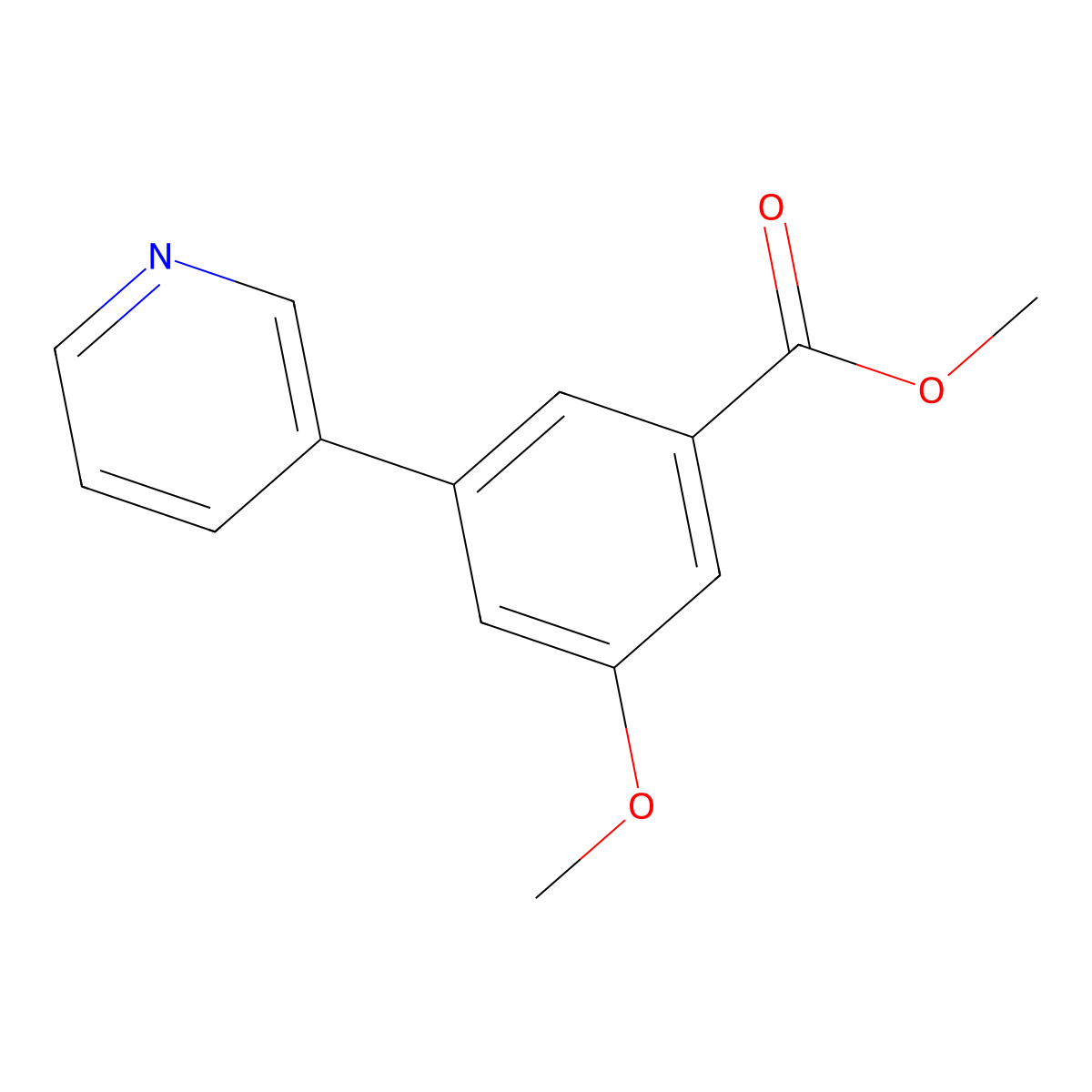 Methyl 3-methoxy-5-pyridin-3-ylbenzoate molecular structure, CAS 1214325-40-2