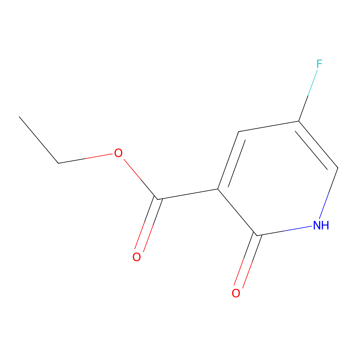 Ethyl 5-fluoro-2-oxo-1,2-dihydropyridine-3-carboxylate molecular structure, CAS 1214325-45-7