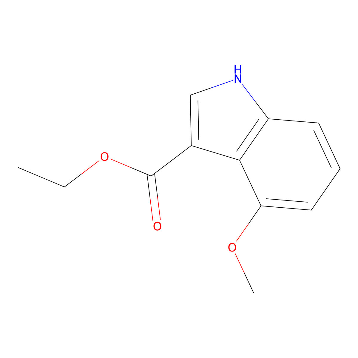 Ethyl 4-Methoxyindole-3-carboxylate molecular structure, CAS 1214325-48-0