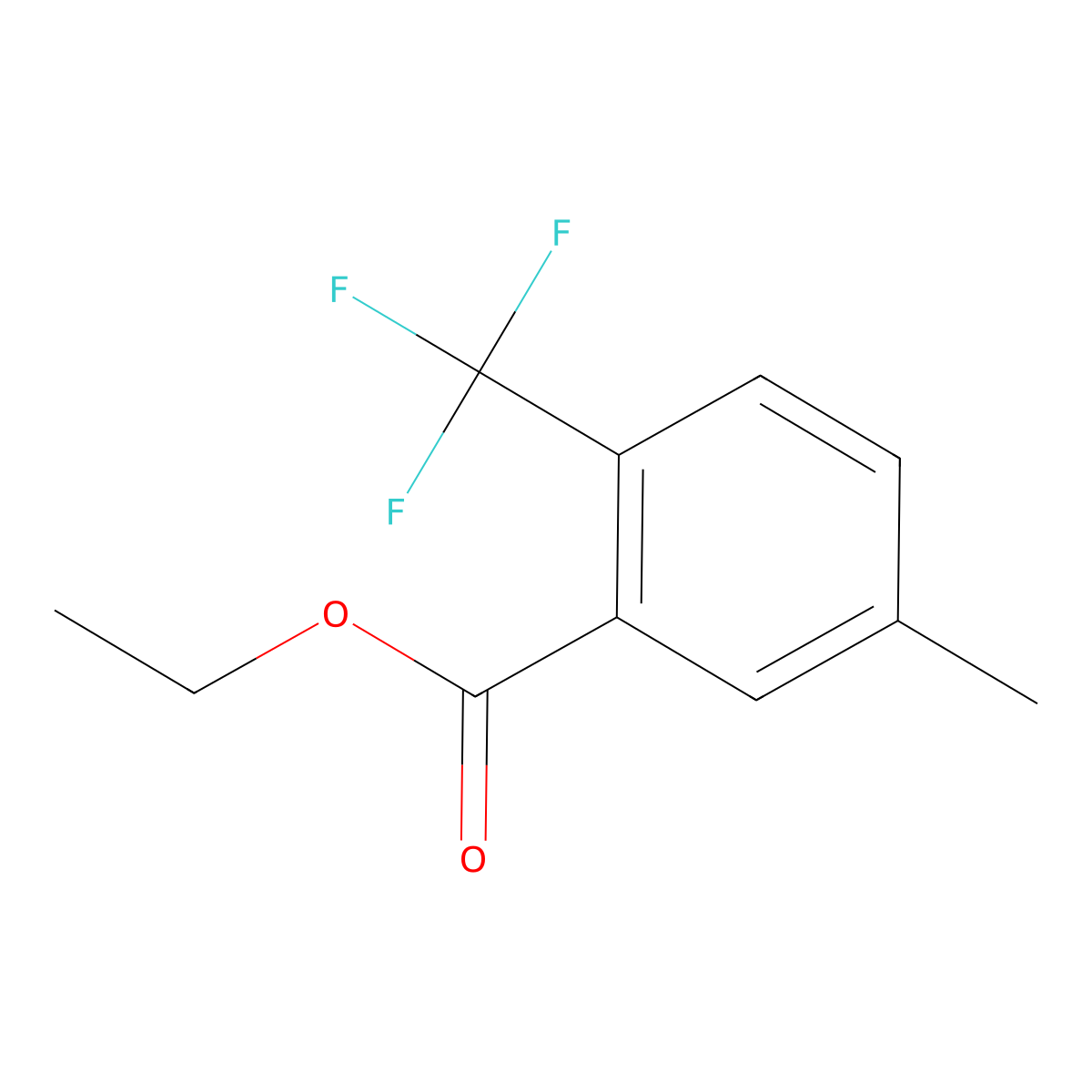 Ethyl 5-methyl-2-(trifluoromethyl)benzoate molecular structure, CAS 1214325-56-0
