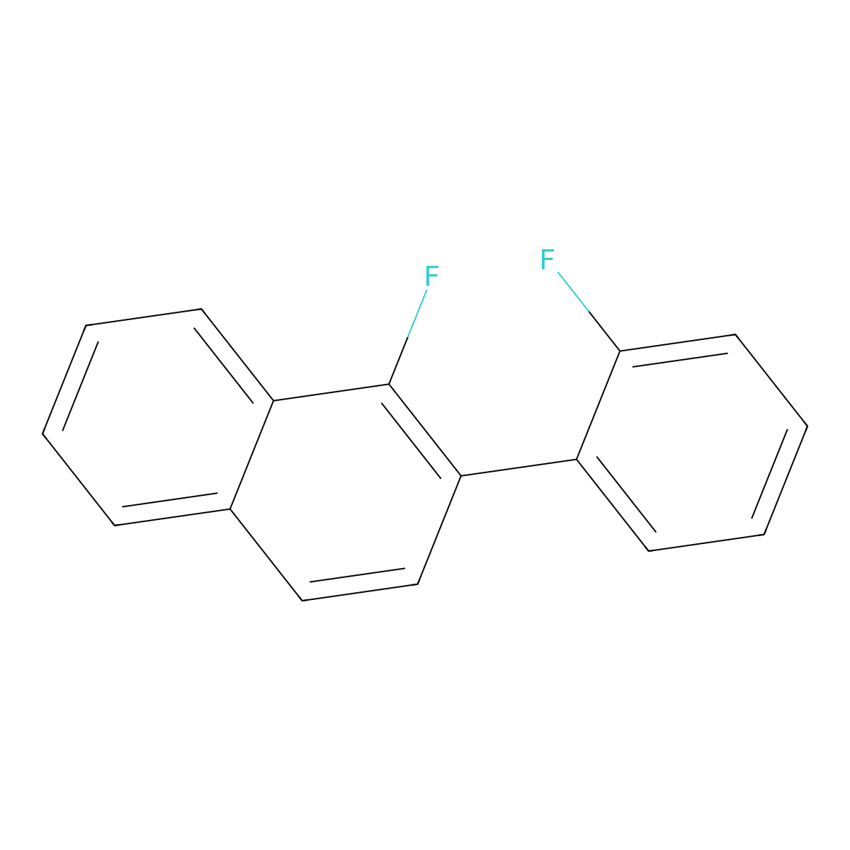 1-Fluoro-2-(2-fluorophenyl)naphthalene molecular structure, CAS 1214326-13-2