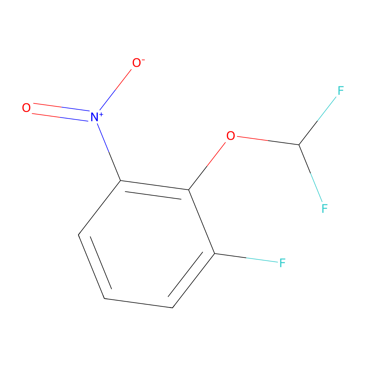 2-(Difluoromethoxy)-1-fluoro-3-nitro-benzene molecular structure, CAS 1214326-22-3