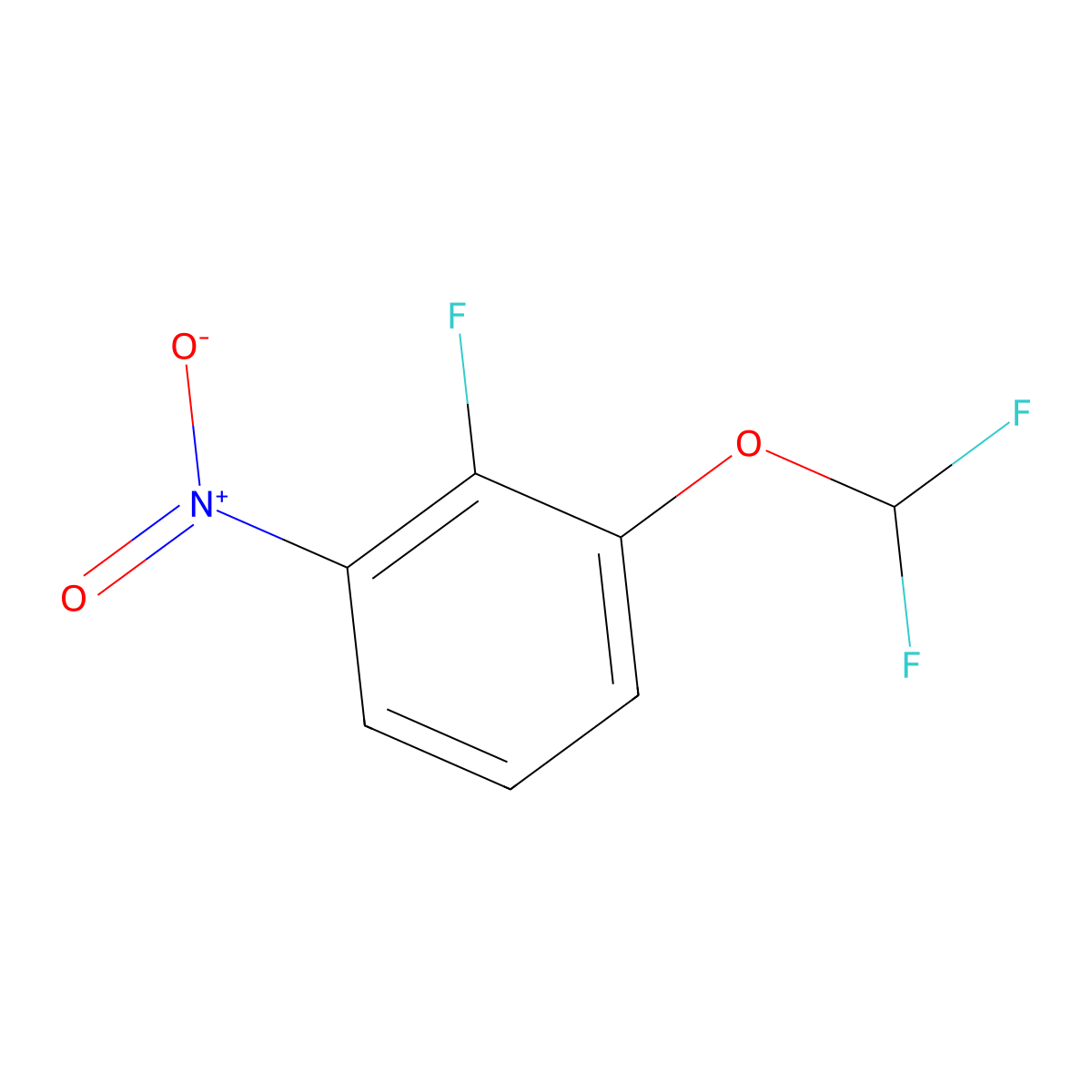 1-(Difluoromethoxy)-2-fluoro-3-nitrobenzene molecular structure, CAS 1214326-24-5