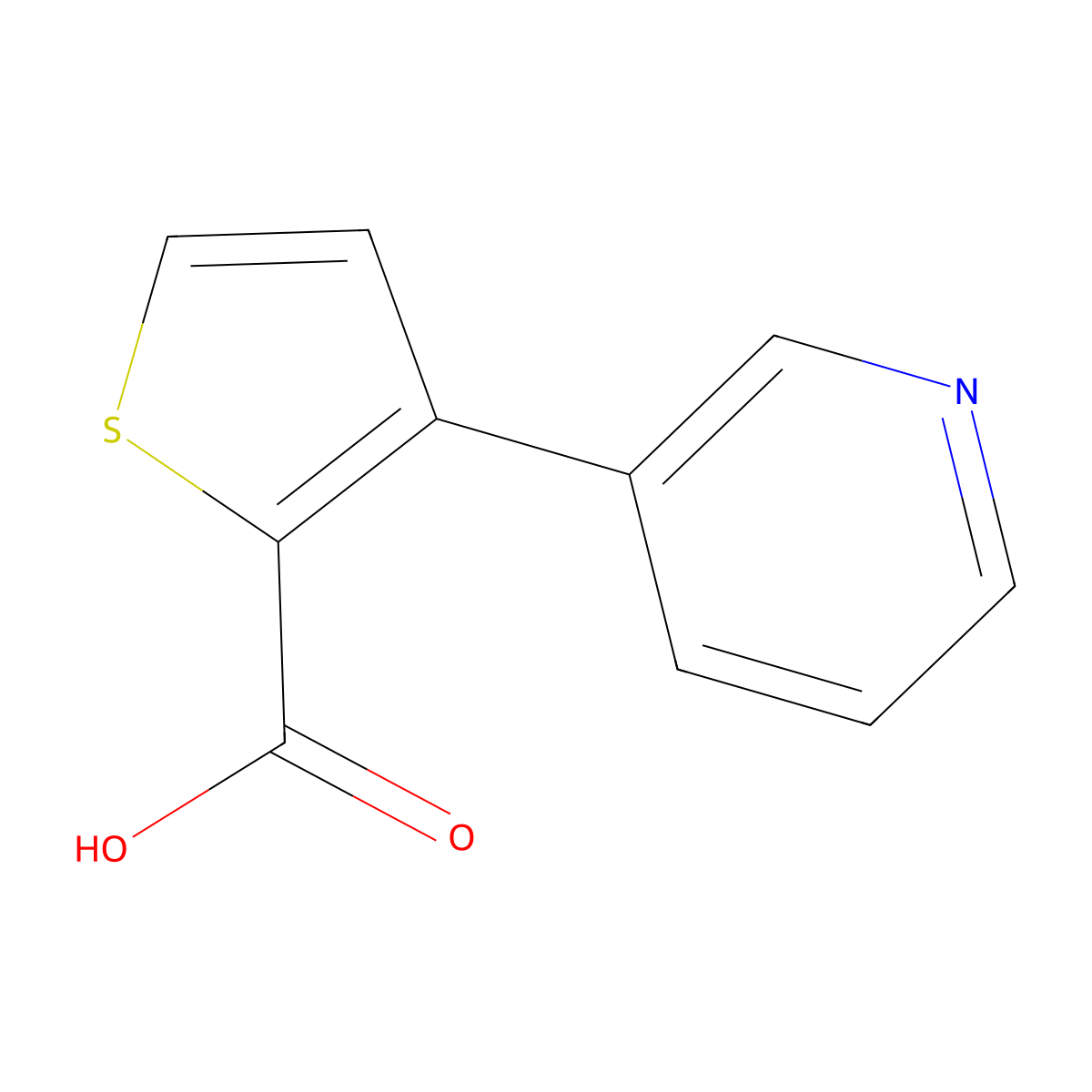 3-(Pyridin-3-yl)thiophene-2-carboxylic acid molecular structure, CAS 1214326-28-9