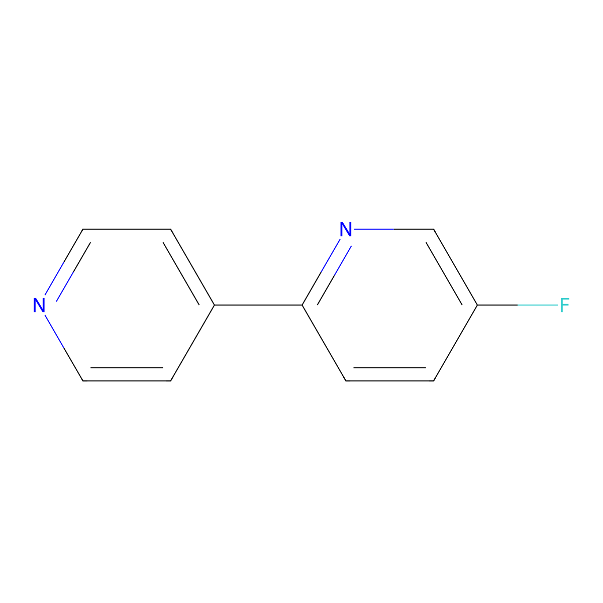 5-Fluoro-2-pyridin-4-ylpyridine molecular structure, CAS 1214326-50-7