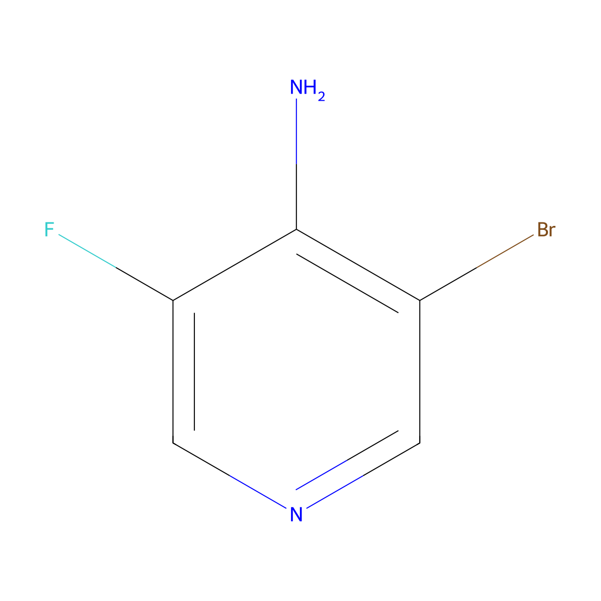 3-Bromo-5-fluoropyridin-4-amine molecular structure, CAS 1214326-89-2