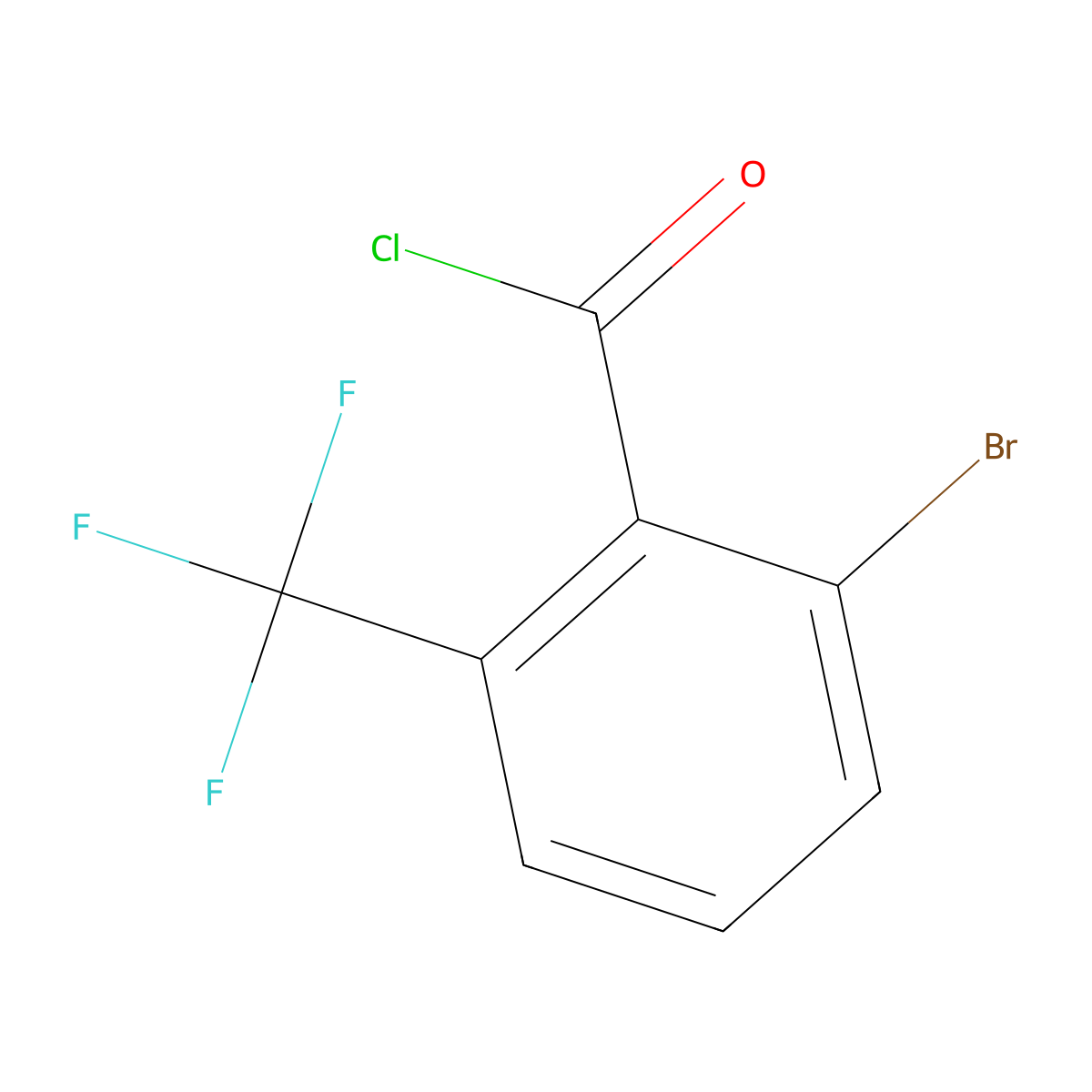 2-Bromo-6-(trifluoromethyl)benzoyl chloride molecular structure, CAS 1214327-11-3