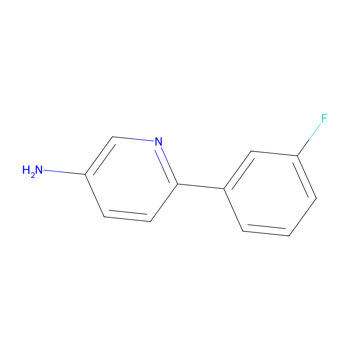 6-(3-Fluorophenyl)pyridin-3-amine molecular structure, CAS 1214327-17-9
