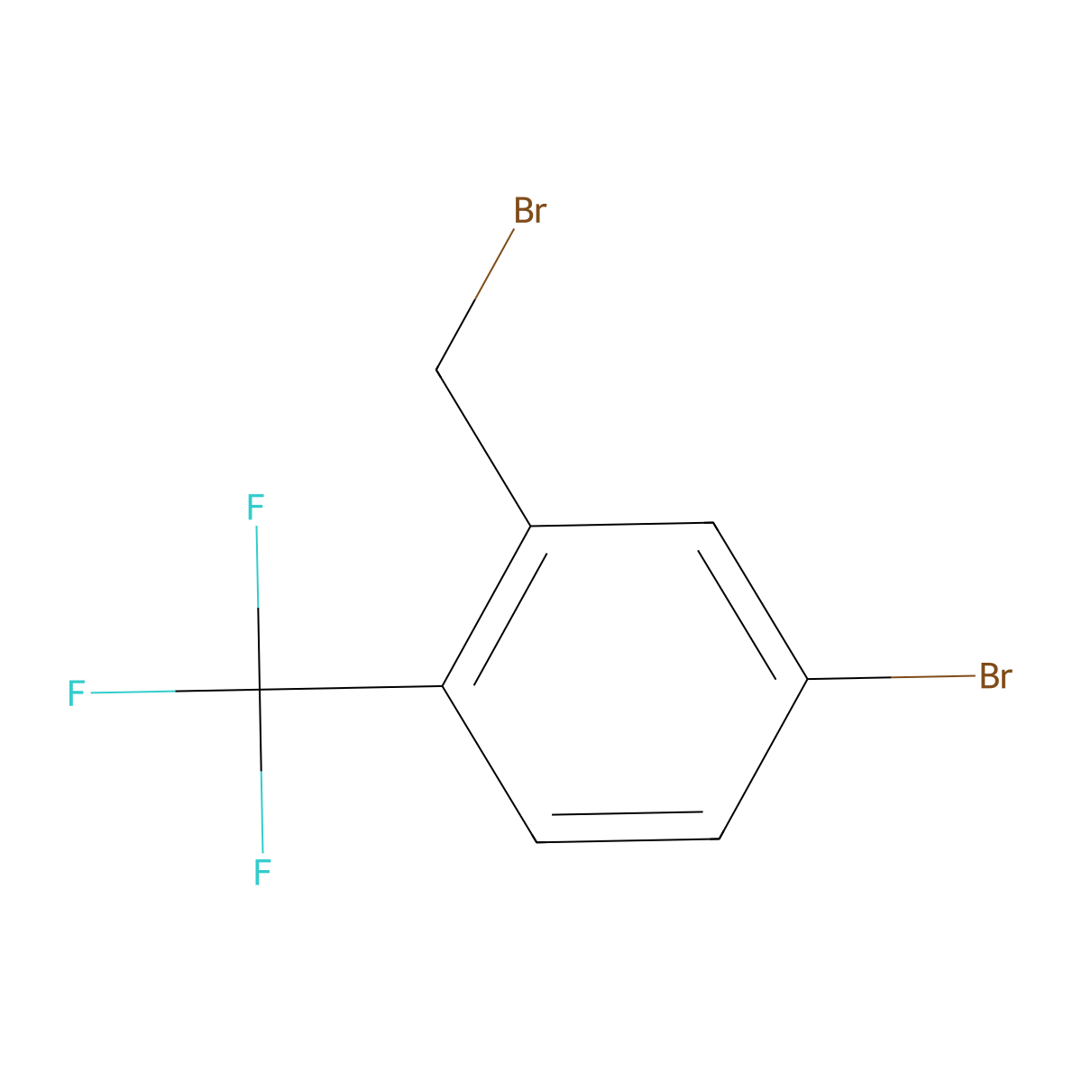 4-Bromo-2-(bromomethyl)-1-(trifluoromethyl)benzene molecular structure, CAS 1214327-32-8