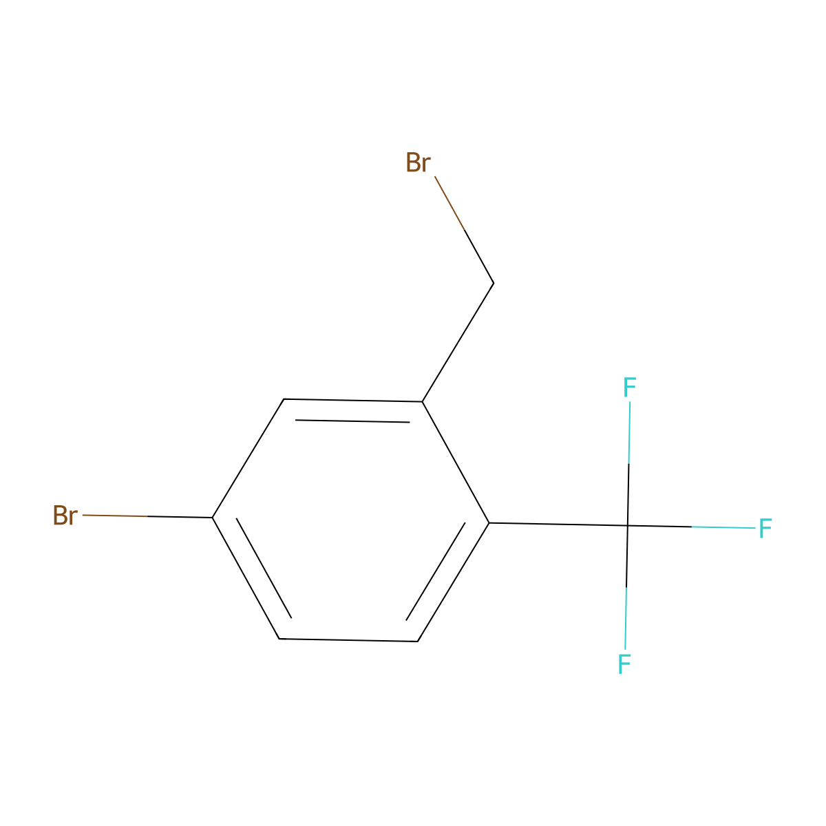 4-Bromo-2-(bromomethyl)-1-(trifluoromethyl)benzene molecular structure, CAS 1214327-32-8