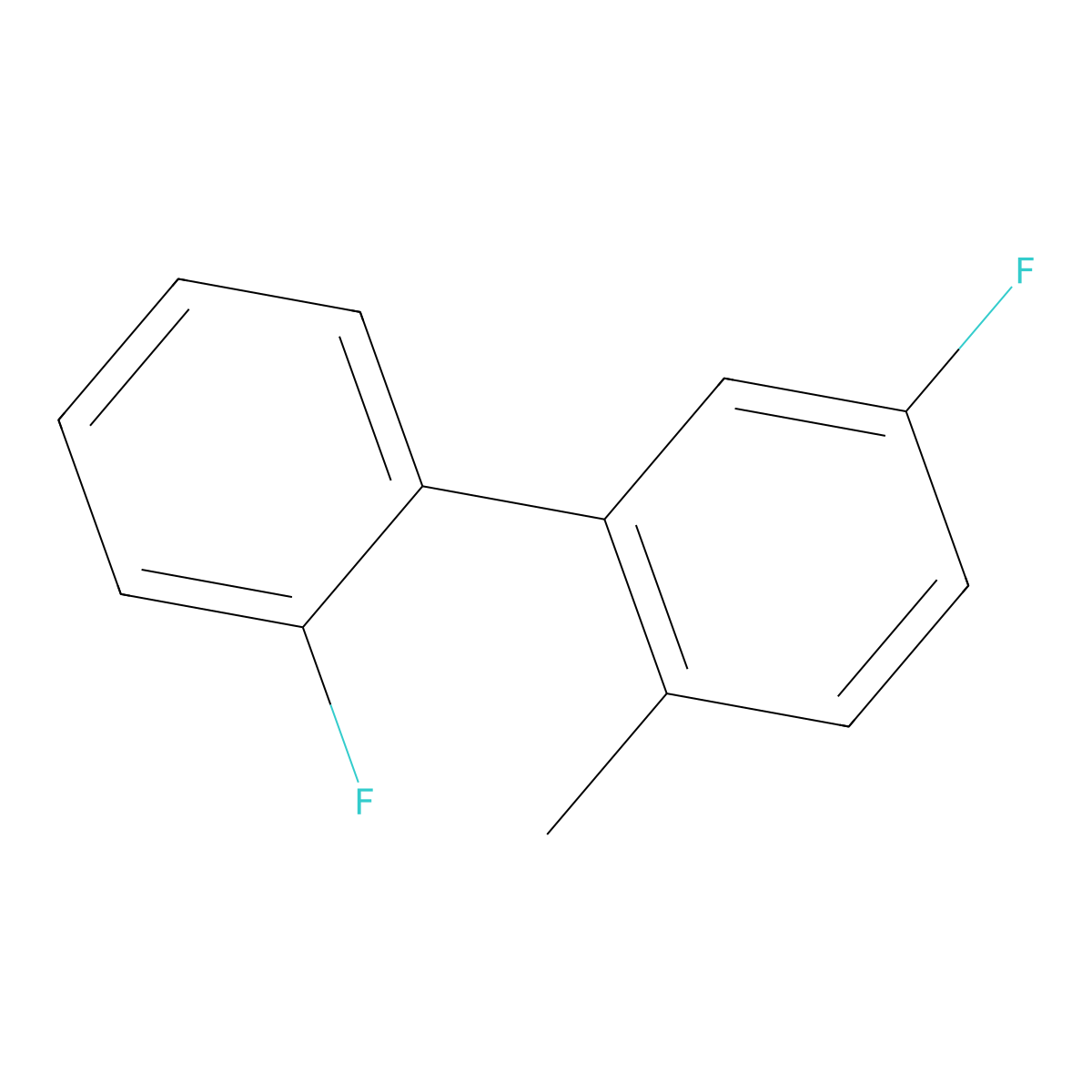 2',5-Difluoro-2-methyl-1,1'-biphenyl molecular structure, CAS 1214327-59-9