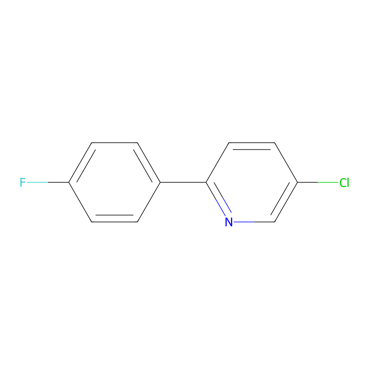 5-Chloro-2-(4-fluorophenyl)pyridine molecular structure, CAS 1214327-65-7