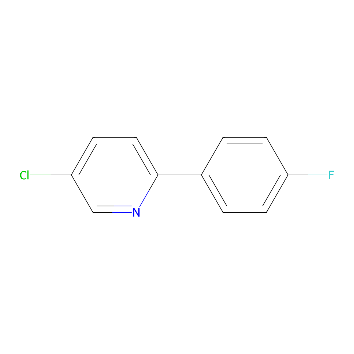5-Chloro-2-(4-fluorophenyl)pyridine molecular structure, CAS 1214327-65-7