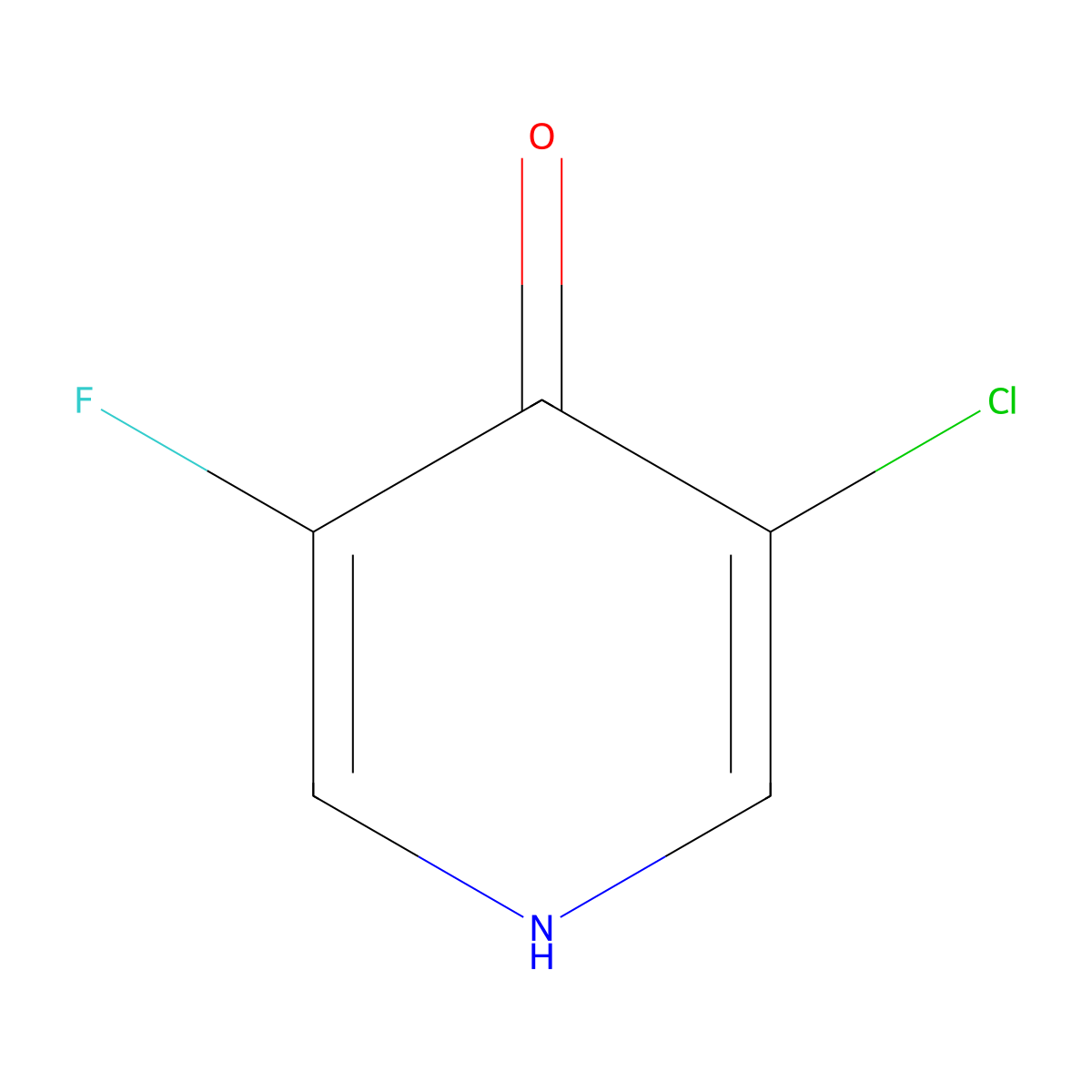 3-Chloro-5-fluoropyridin-4-OL molecular structure, CAS 1214327-70-4