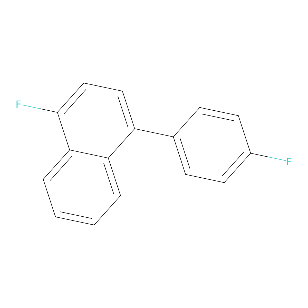 1-Fluoro-4-(4-fluorophenyl)naphthalene molecular structure, CAS 1214327-73-7