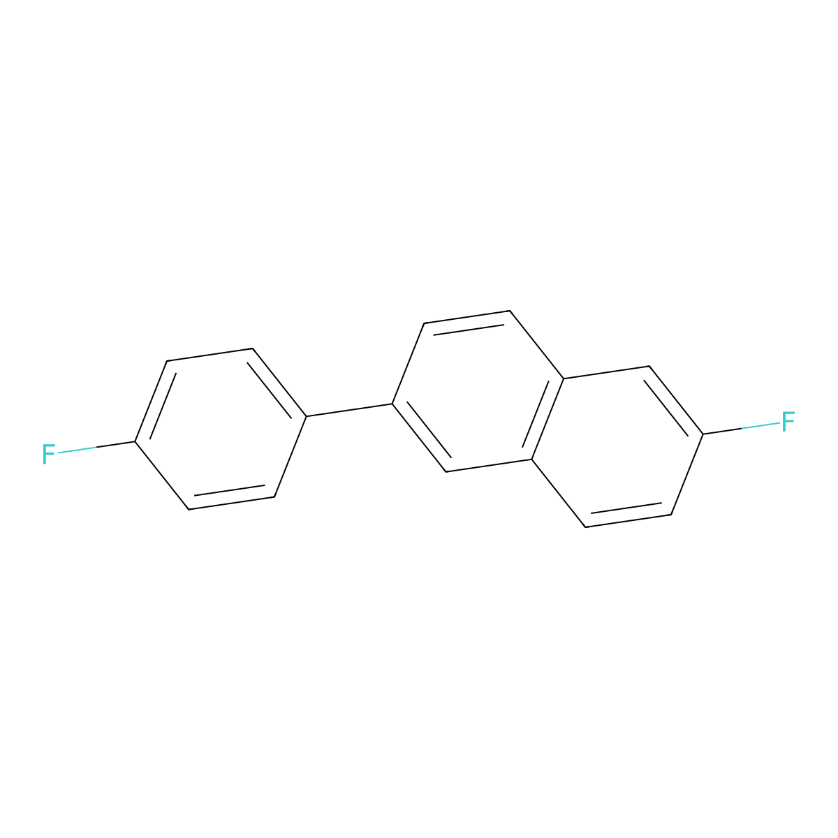 2-Fluoro-6-(4-fluorophenyl)naphthalene molecular structure, CAS 1214327-77-1