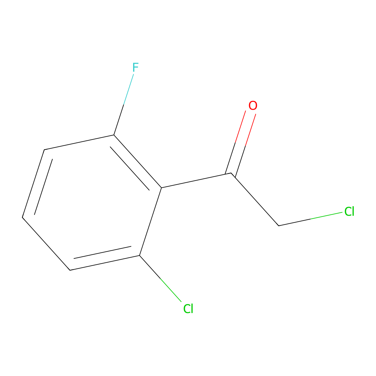 2-Chloro-1-(2-chloro-6-fluorophenyl)ethan-1-one molecular structure, CAS 1214327-78-2