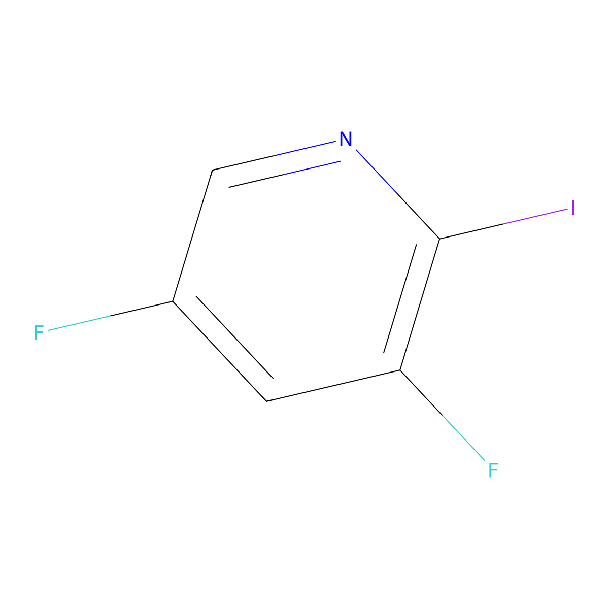 3,5-Difluoro-2-iodopyridine molecular structure, CAS 1214327-90-8