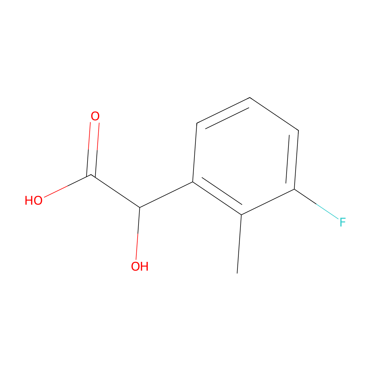 2-(3-Fluoro-2-methylphenyl)-2-hydroxyacetic acid molecular structure, CAS 1214328-08-1