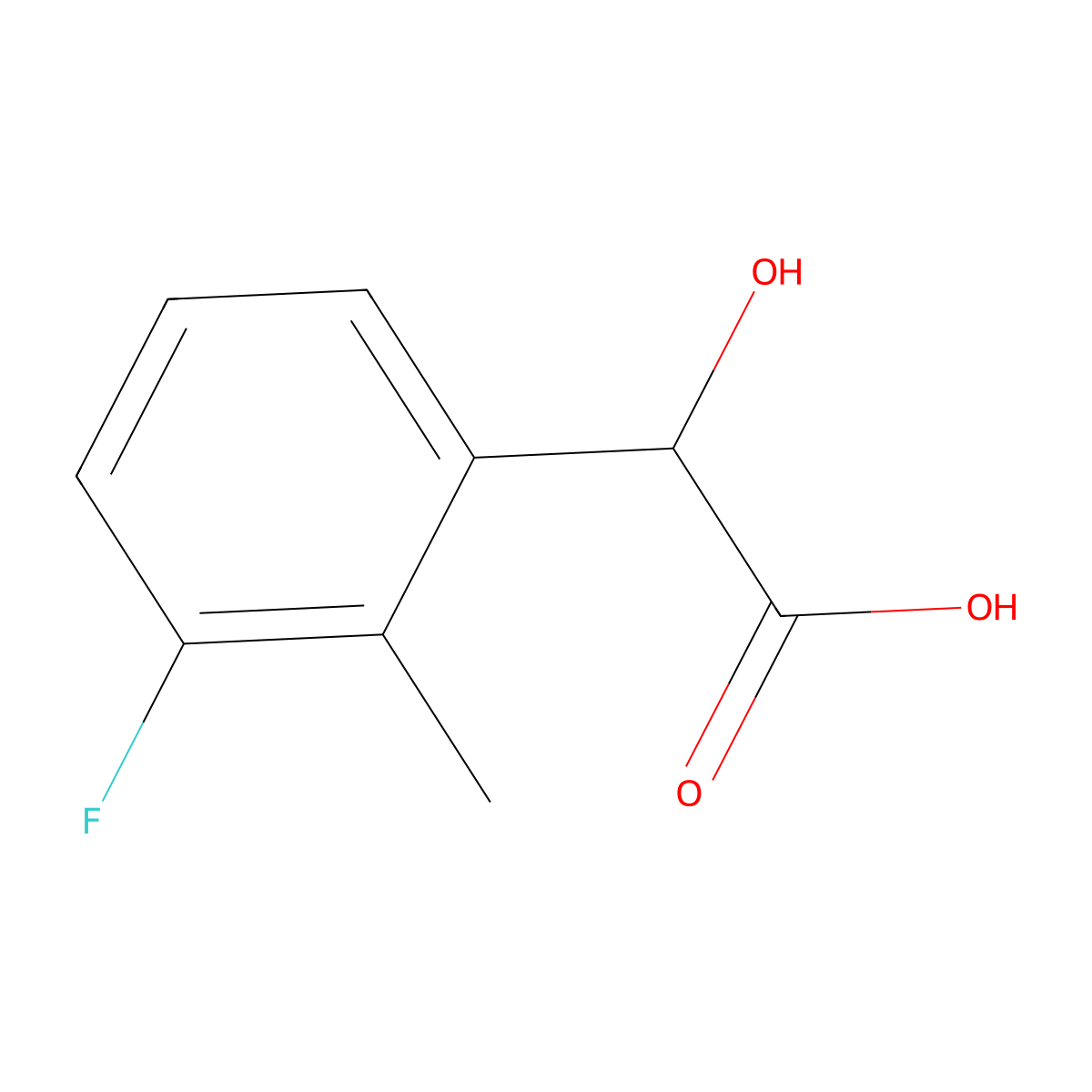 2-(3-Fluoro-2-methylphenyl)-2-hydroxyacetic acid molecular structure, CAS 1214328-08-1