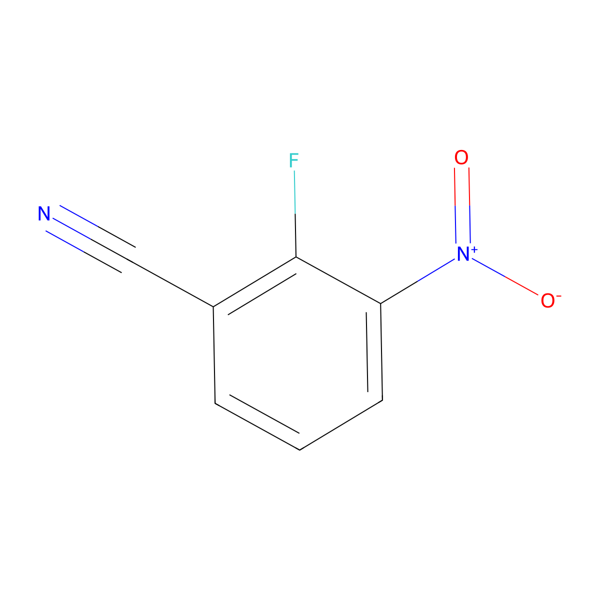 2-Fluoro-3-nitrobenzonitrile molecular structure, CAS 1214328-20-7