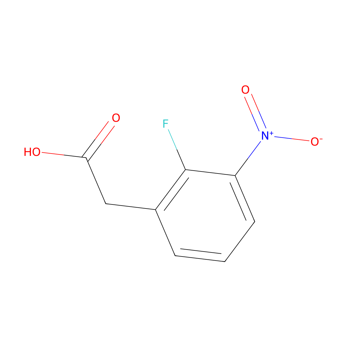 2-(2-Fluoro-3-nitrophenyl)acetic acid molecular structure, CAS 1214328-32-1