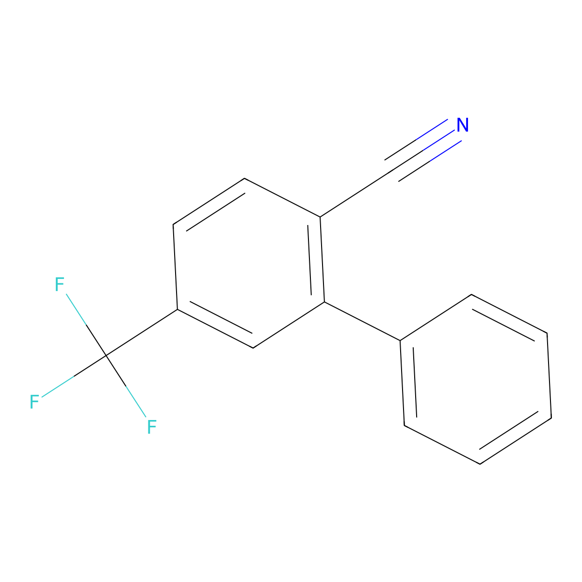 2-Phenyl-4-(trifluoromethyl)benzonitrile molecular structure, CAS 1214328-66-1