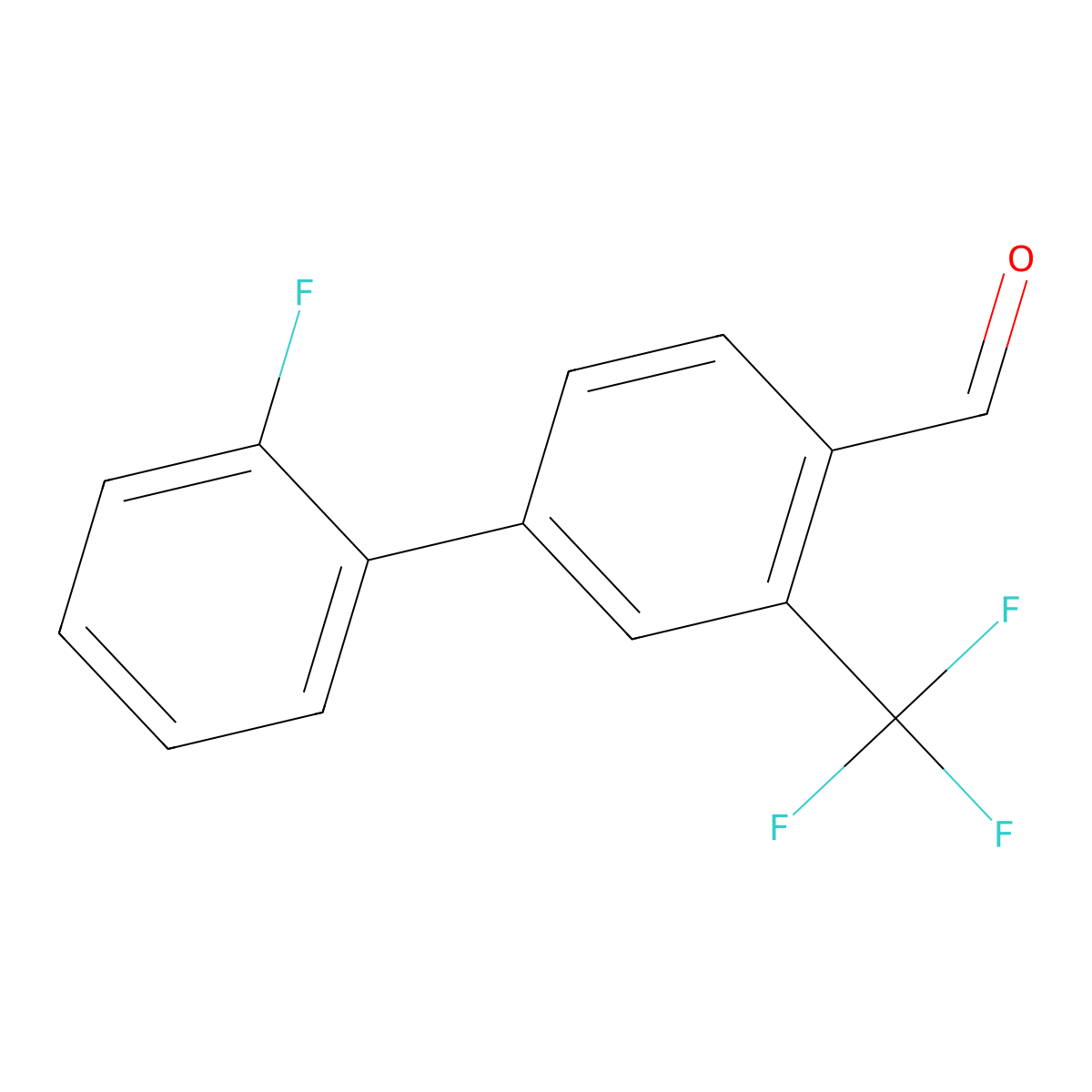 2'-Fluoro-3-(trifluoromethyl)biphenyl-4-carboxaldehyde molecular structure, CAS 1214328-67-2