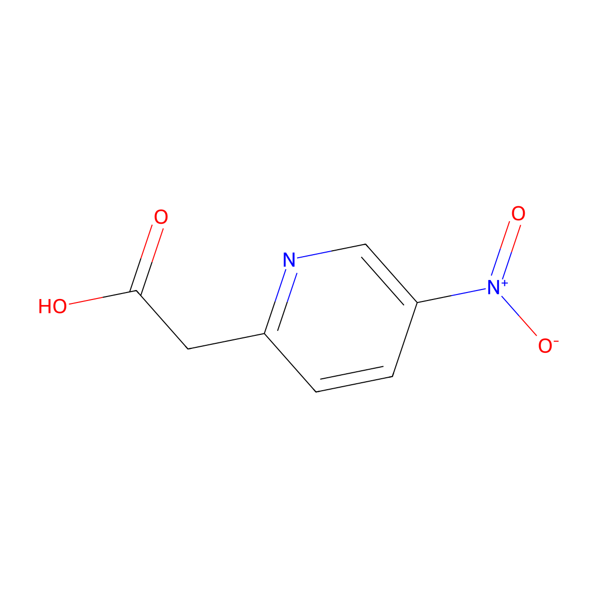 2-(5-Nitropyridin-2-YL)acetic acid molecular structure, CAS 1214328-73-0