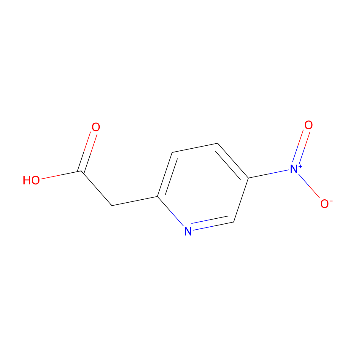 2-(5-Nitropyridin-2-YL)acetic acid molecular structure, CAS 1214328-73-0